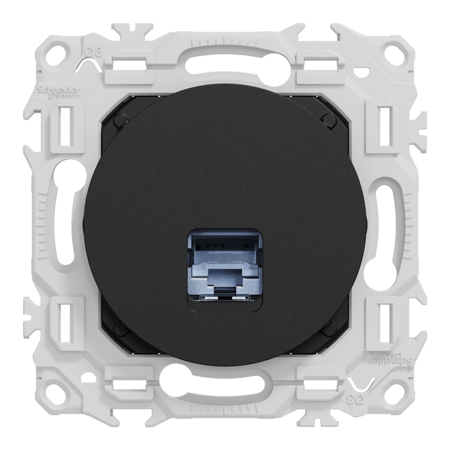 Prise RJ45 Odace, SCHNEIDER ELECTRIC, noir