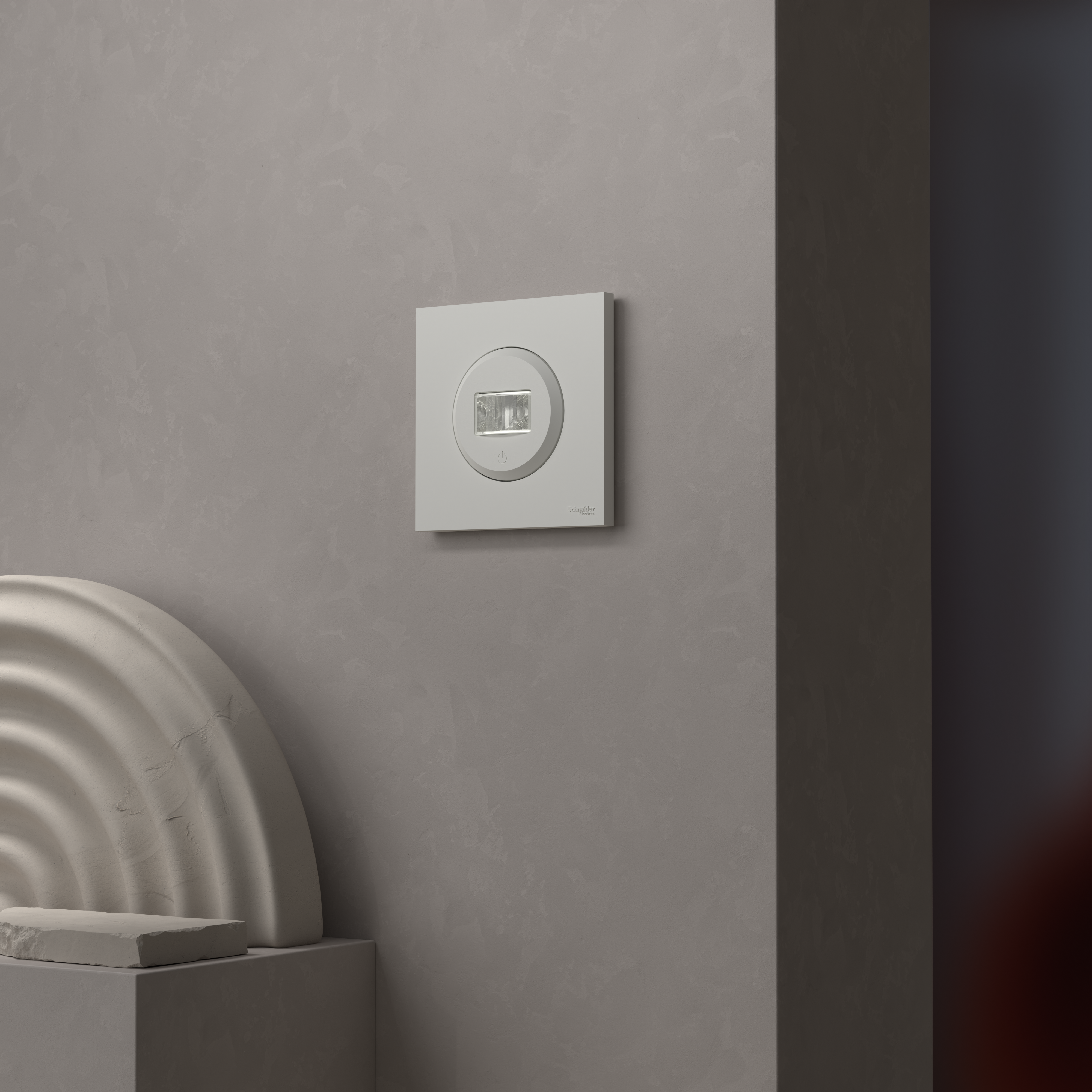 Plaque simple Odace, SCHNEIDER ELECTRIC, blanc craie - 7