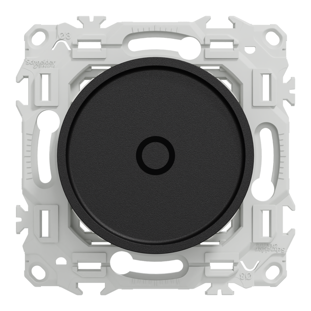 Variateur rotatif connecté Wiser Odace, SCHNEIDER ELECTRIC, noir
