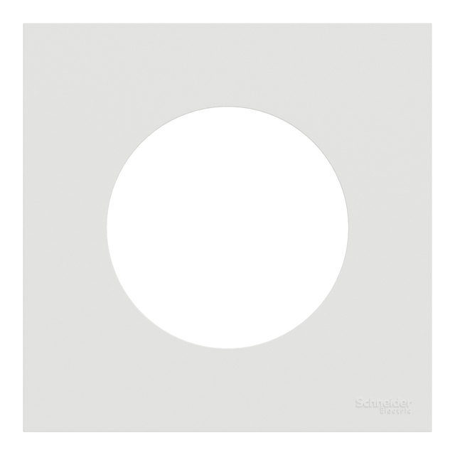 Plaque simple Odace, SCHNEIDER ELECTRIC, blanc craie