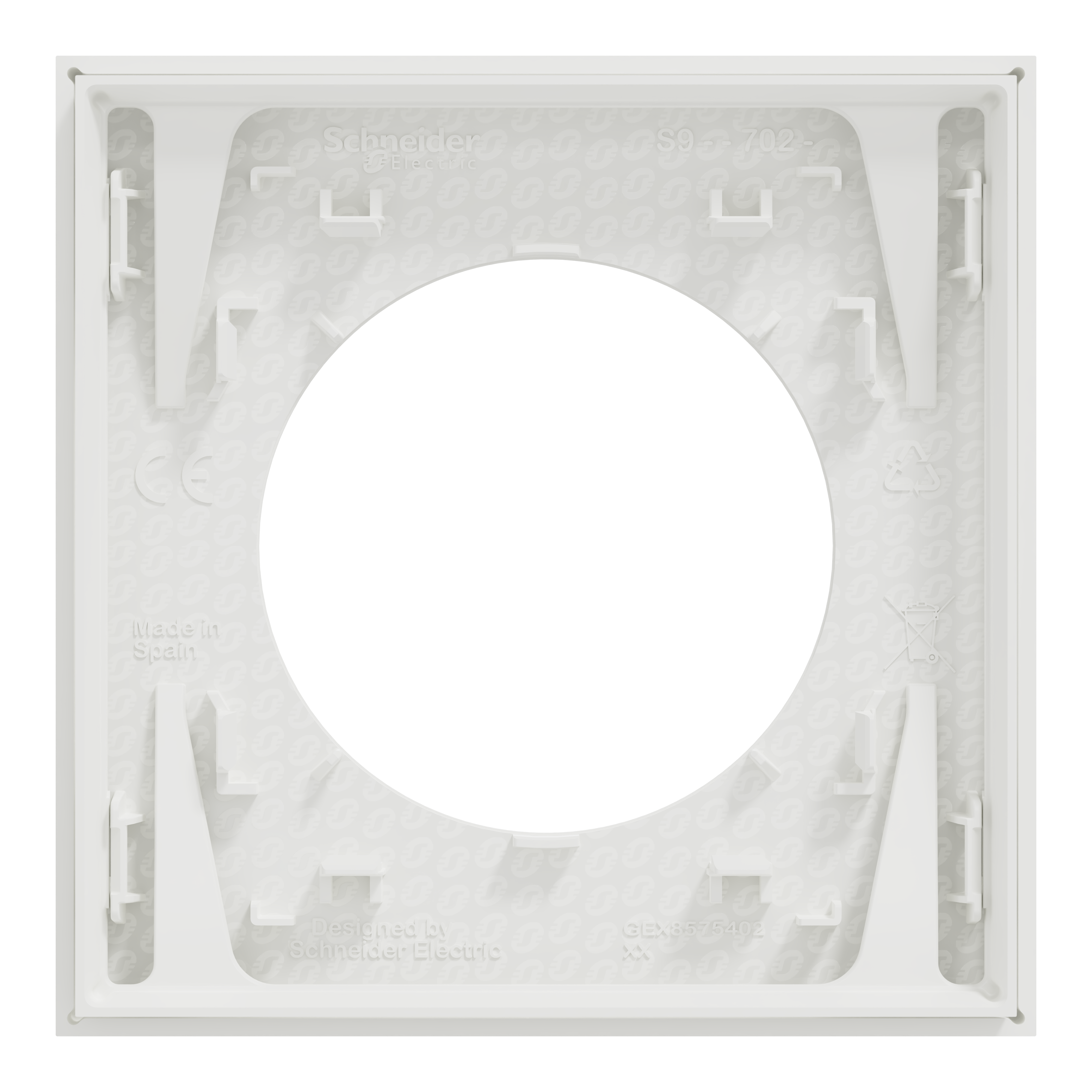 Plaque simple Odace, SCHNEIDER ELECTRIC, blanc craie - 8