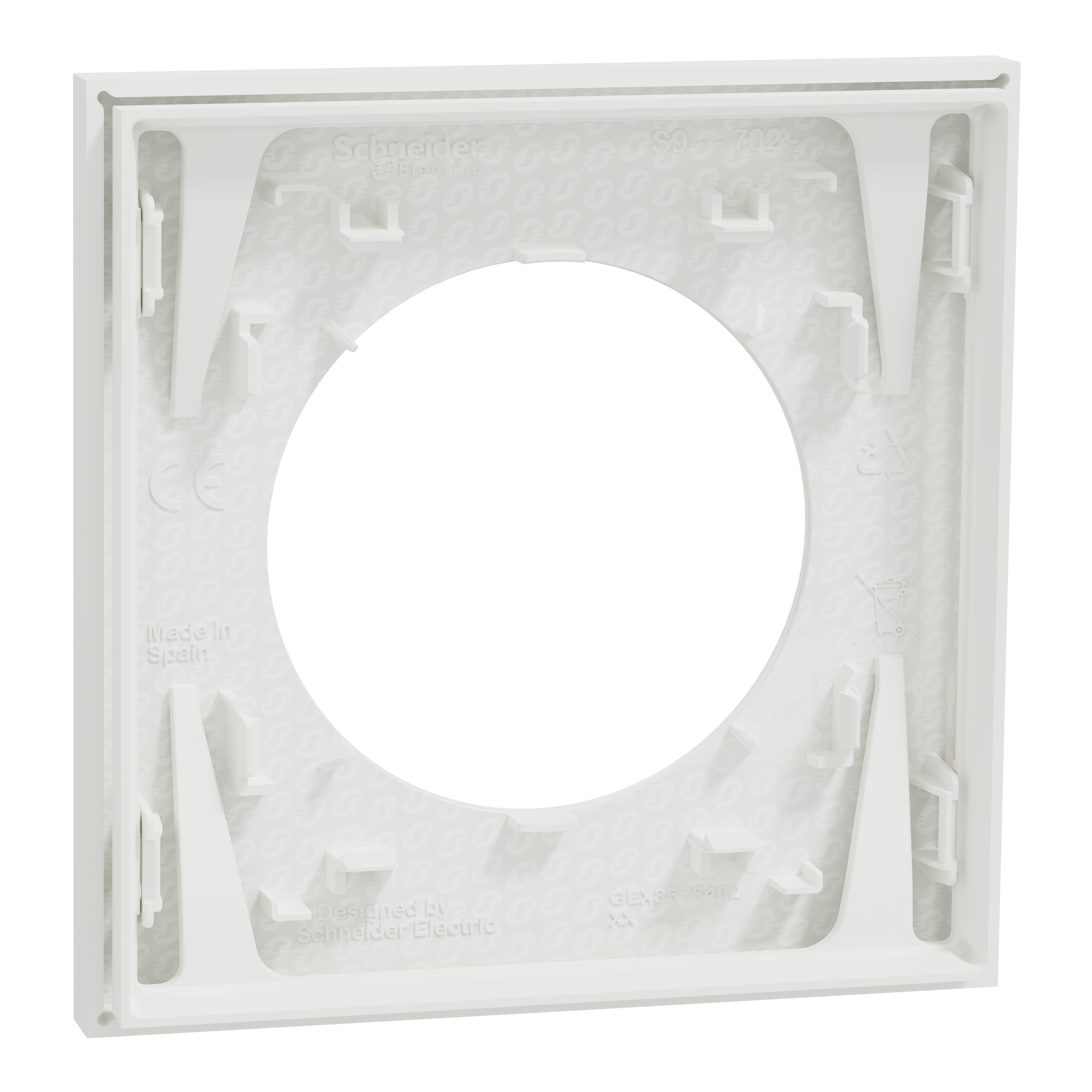 Plaque de finition 1 poste blanche ODACE - SCHNEIDER ELECTRIC - 2