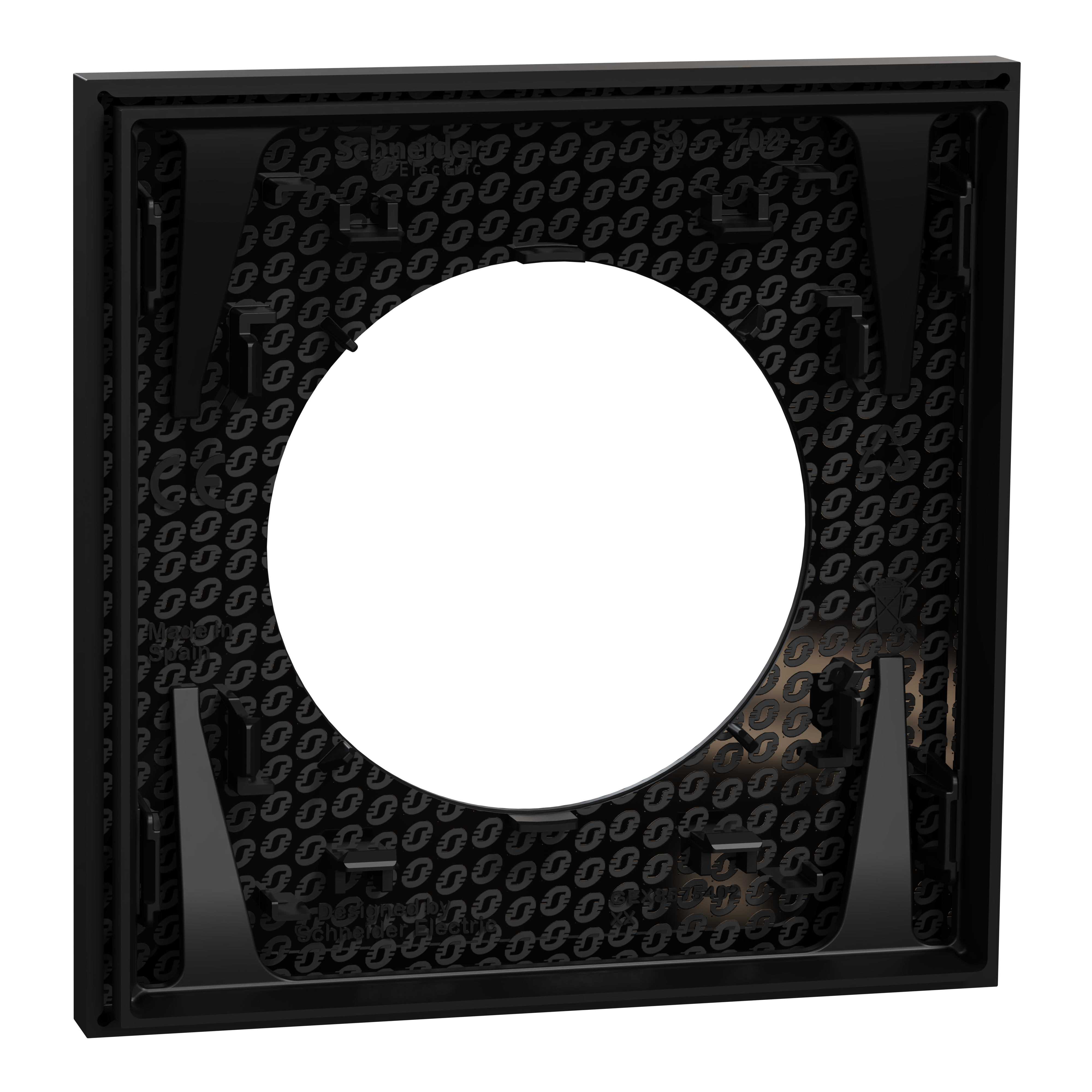Plaque de finition 1 poste noire ODACE - SCHNEIDER ELECTRIC - 4
