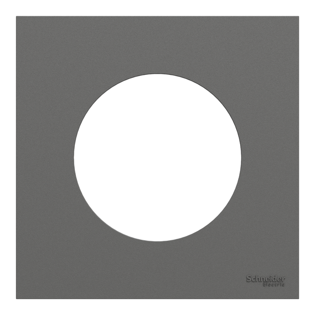 Plaque simple Odace, SCHNEIDER ELECTRIC, gris basalte