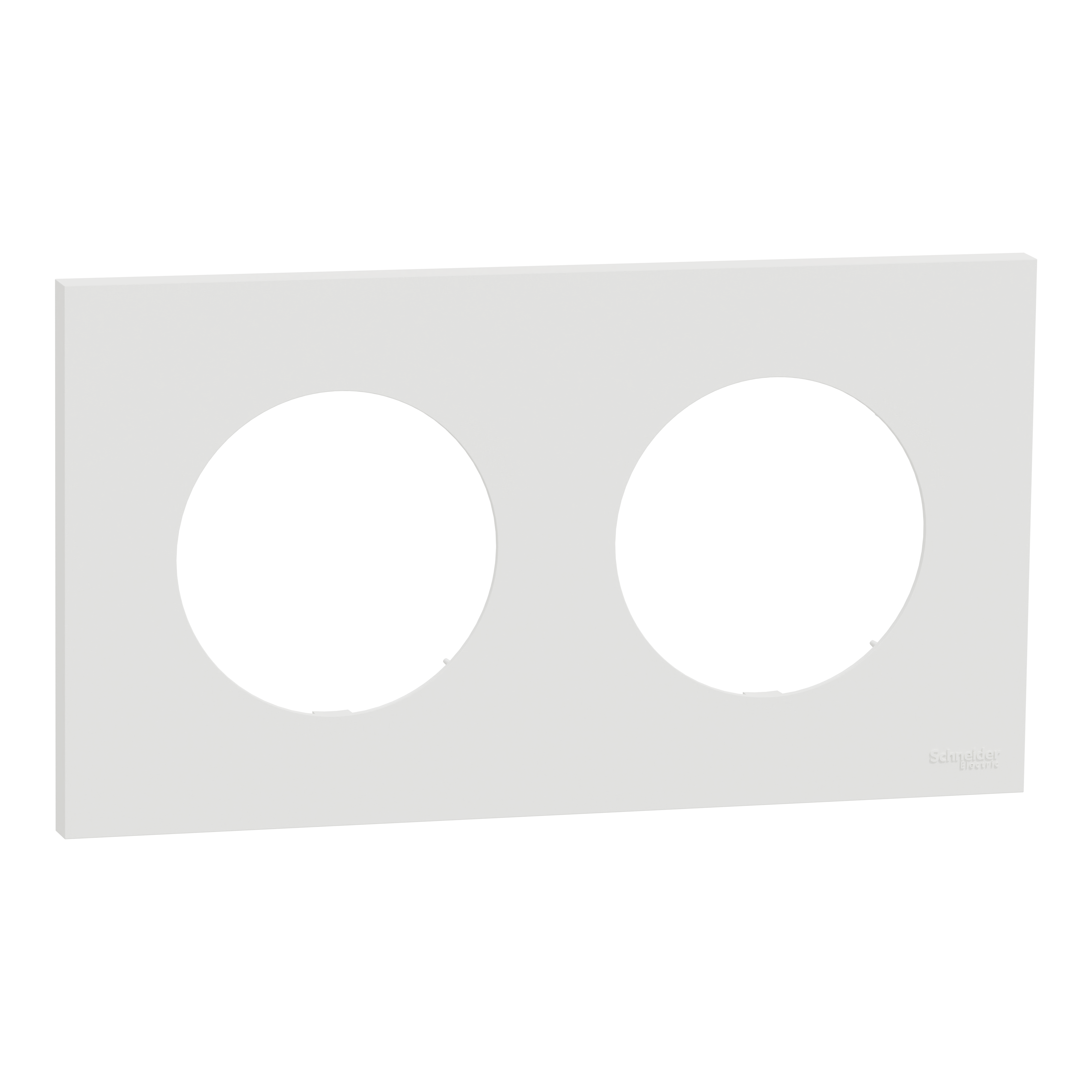 Plaque double Odace, SCHNEIDER ELECTRIC, blanc craie - 2