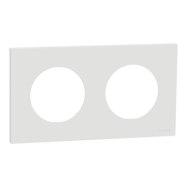 Plaque de finition 2 postes blanche ODACE - SCHNEIDER ELECTRIC