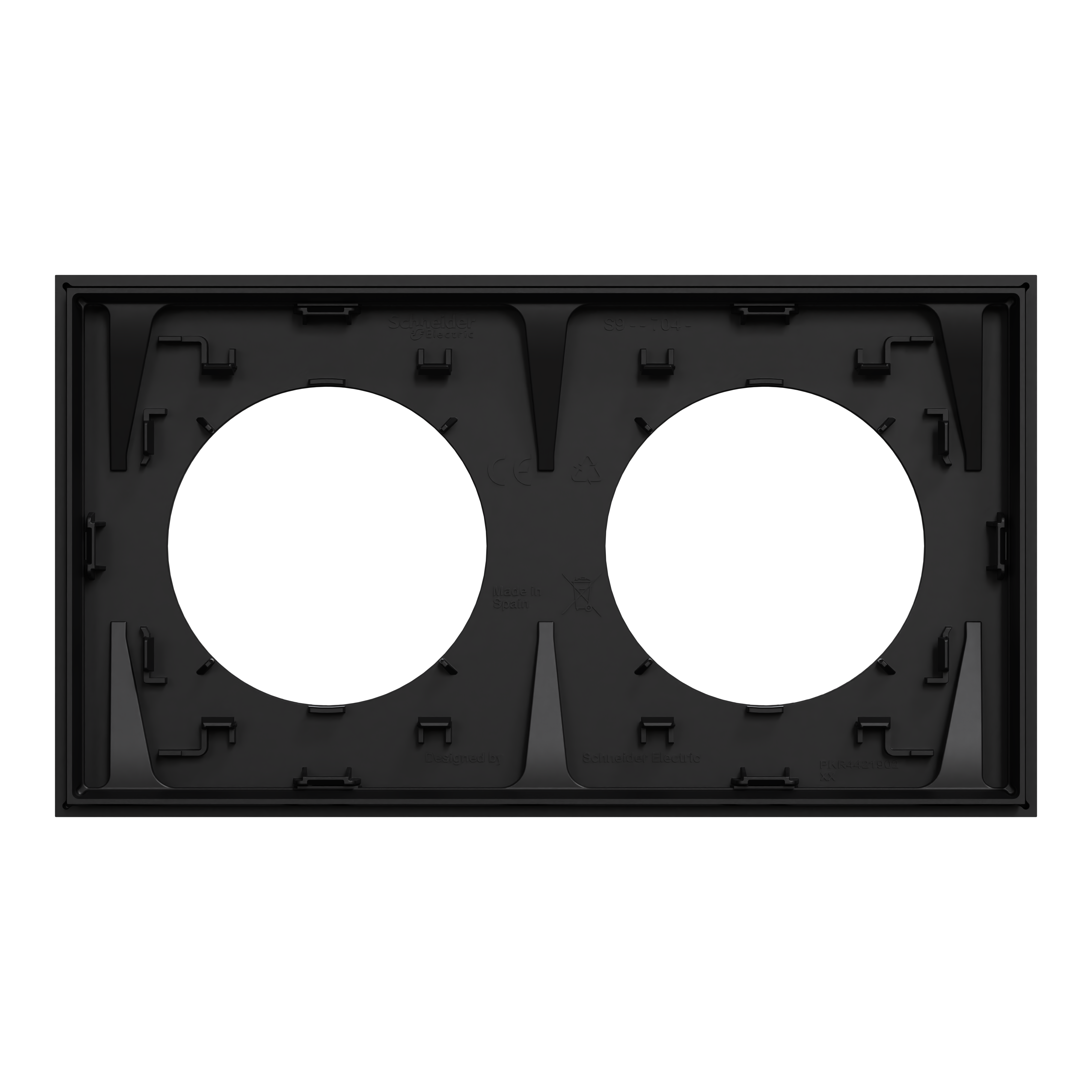 Plaque double Odace, SCHNEIDER ELECTRIC, noir onyx - 6