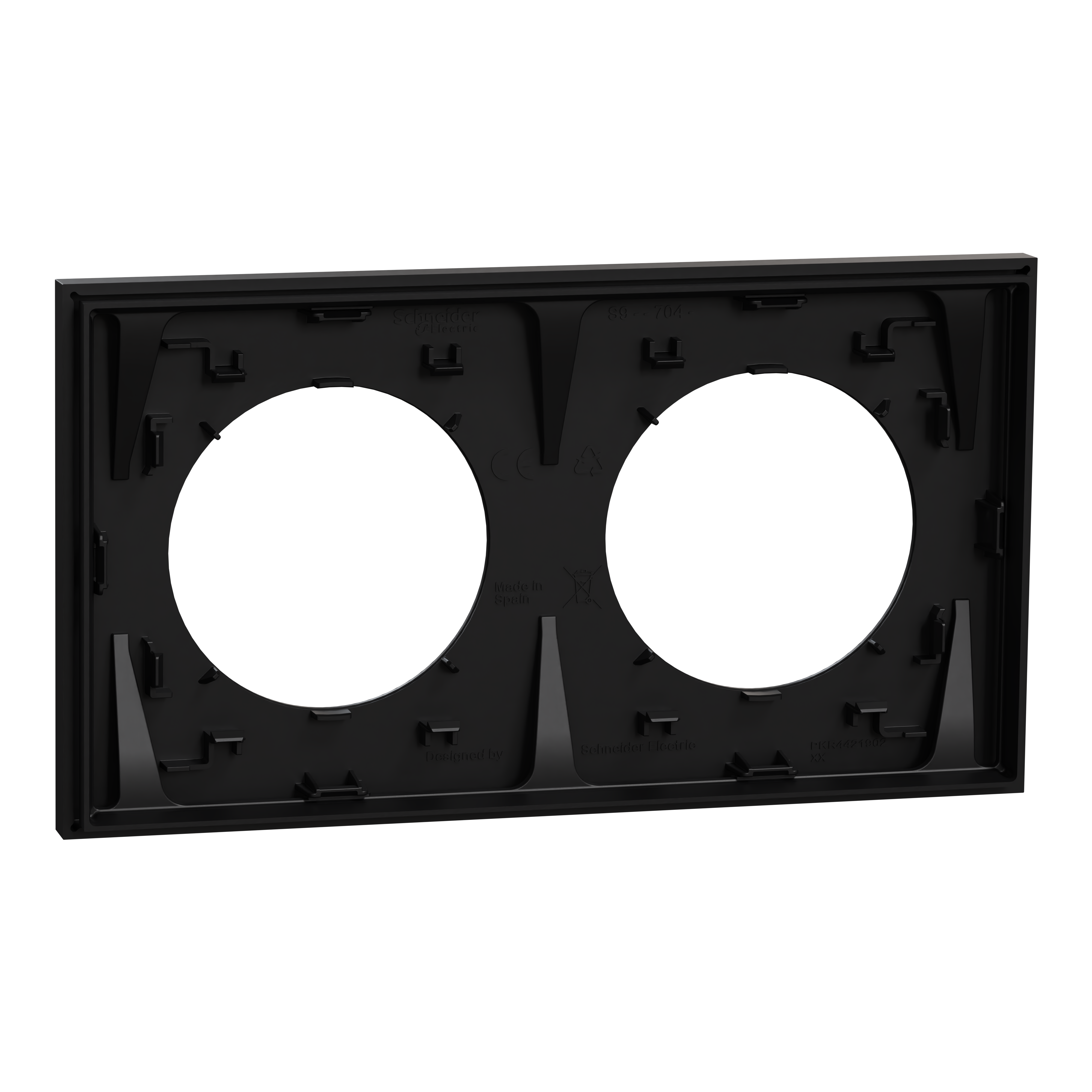 Plaque double Odace, SCHNEIDER ELECTRIC, noir onyx - 7