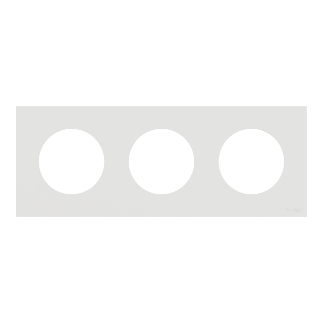 Plaque triple Odace, SCHNEIDER ELECTRIC, blanc craie