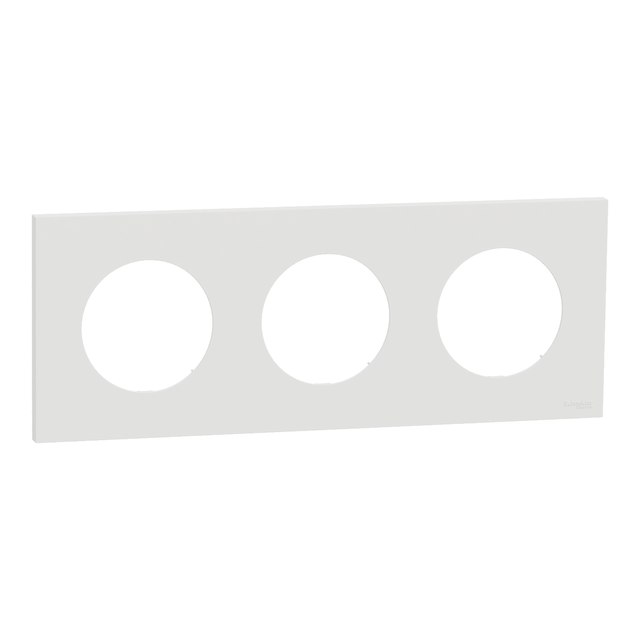 Plaque de finition 3 postes blanche ODACE - SCHNEIDER ELECTRIC