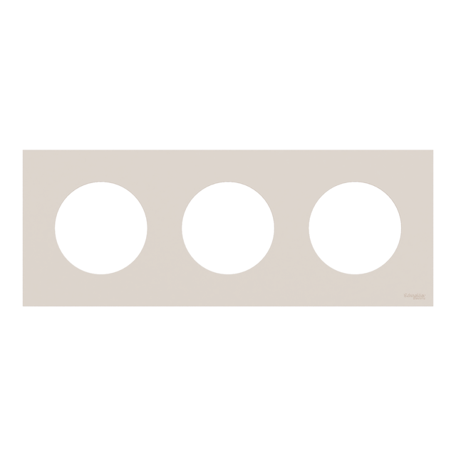 Plaque triple Odace, SCHNEIDER ELECTRIC, beige sable