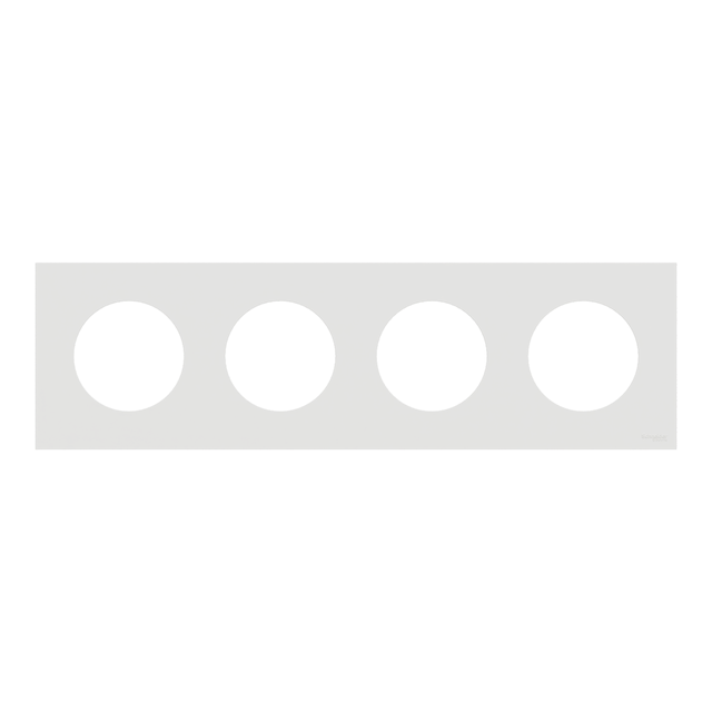 Plaque quadruple Odace, SCHNEIDER ELECTRIC, blanc craie
