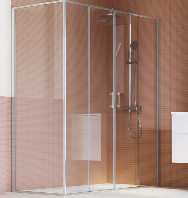MAMPARA DE DUCHA LATERAL FIJO 70cm. VICTORIA PLUS ROCA PLATA
