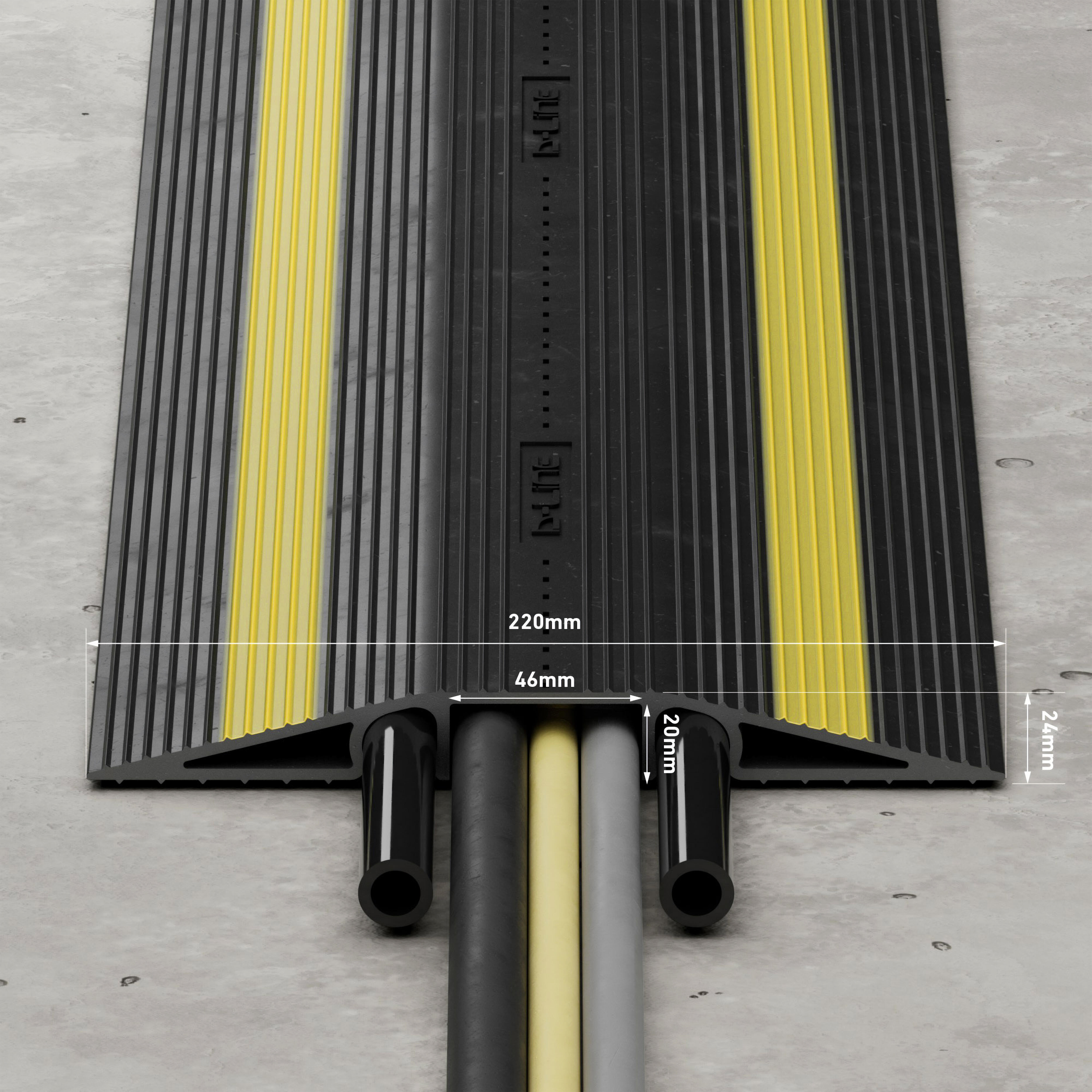 CANAL PARA SUELO 220X24MM 1M NEGRA - 4