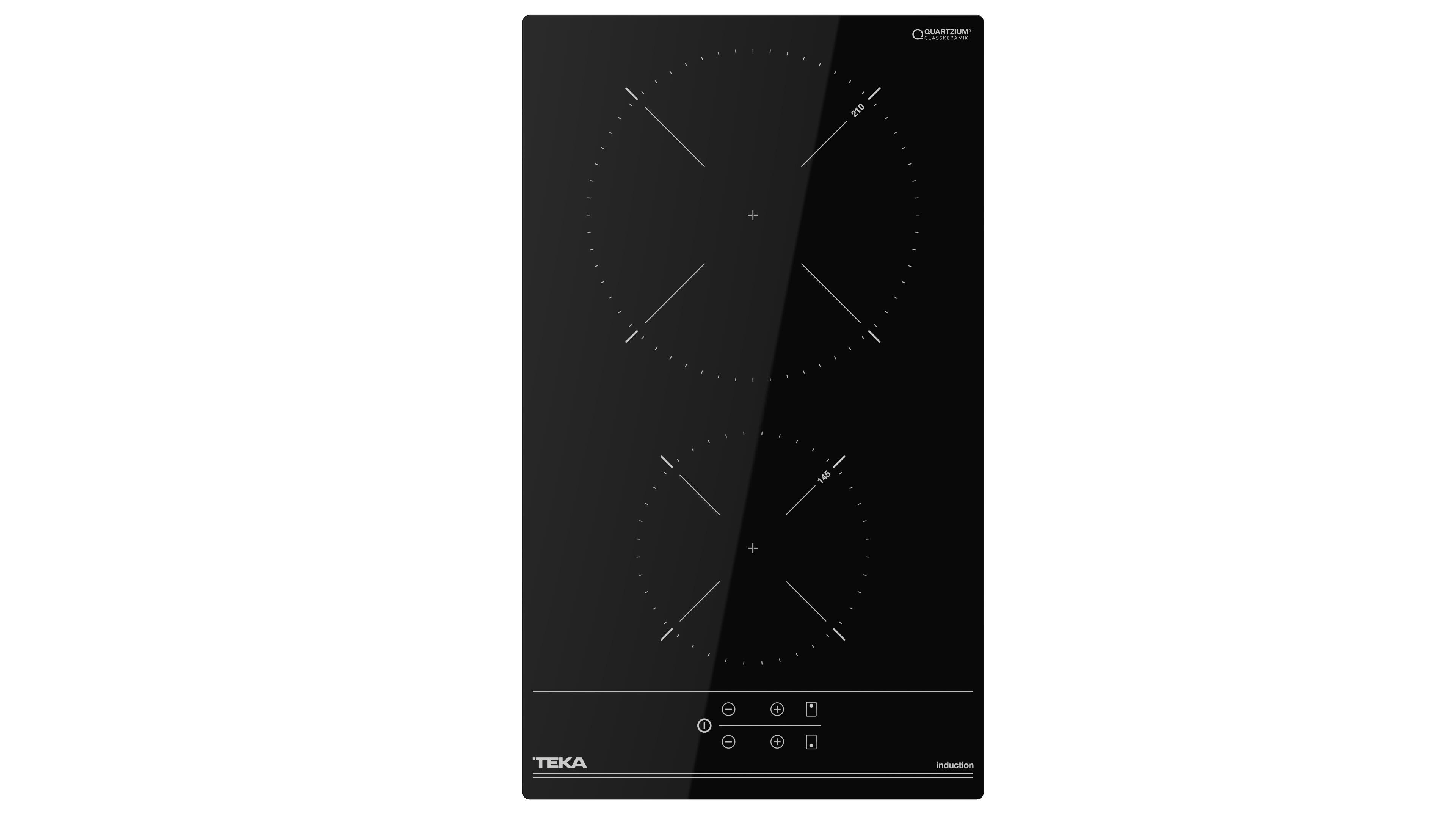 placa de induccion teka ibc 32000 ttc con 2 zonas de coccion zona grande de 21cm 3600 w negro 30cm