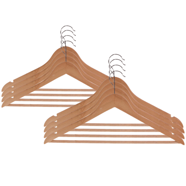 Pack 8 cabides madeira Spaceo