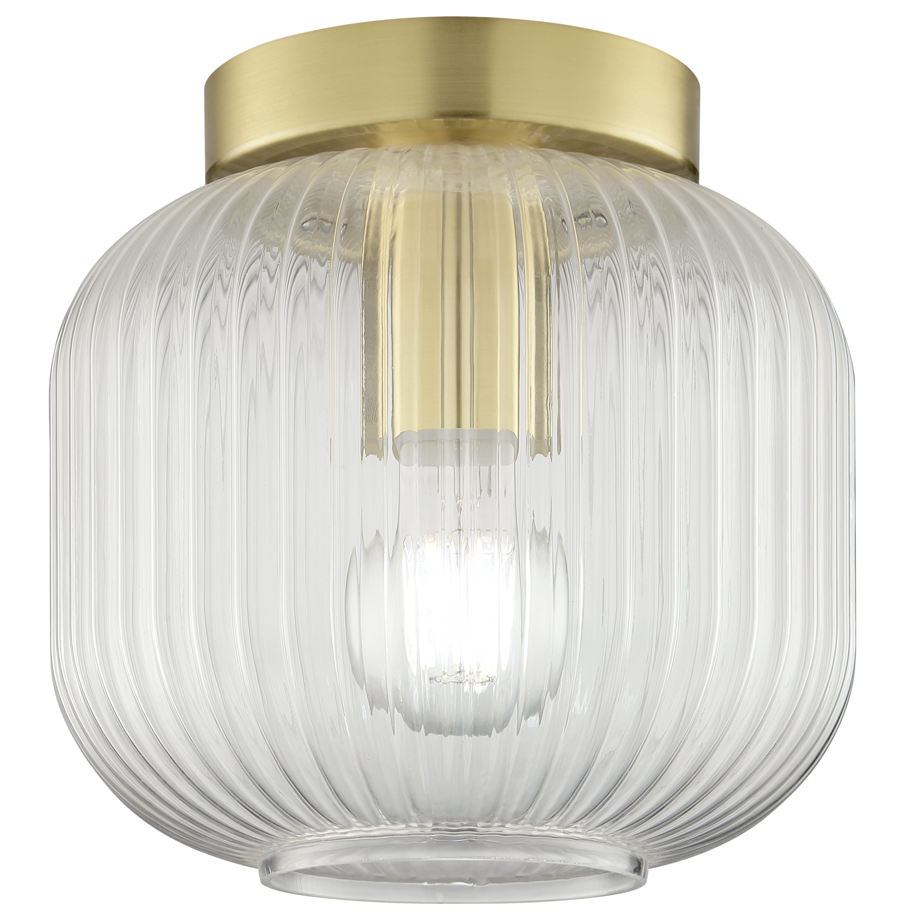 Plafoniera LED Dipsy ottone paralume trasparente ø 20 cm IP44 E27 INSPIRE - 2