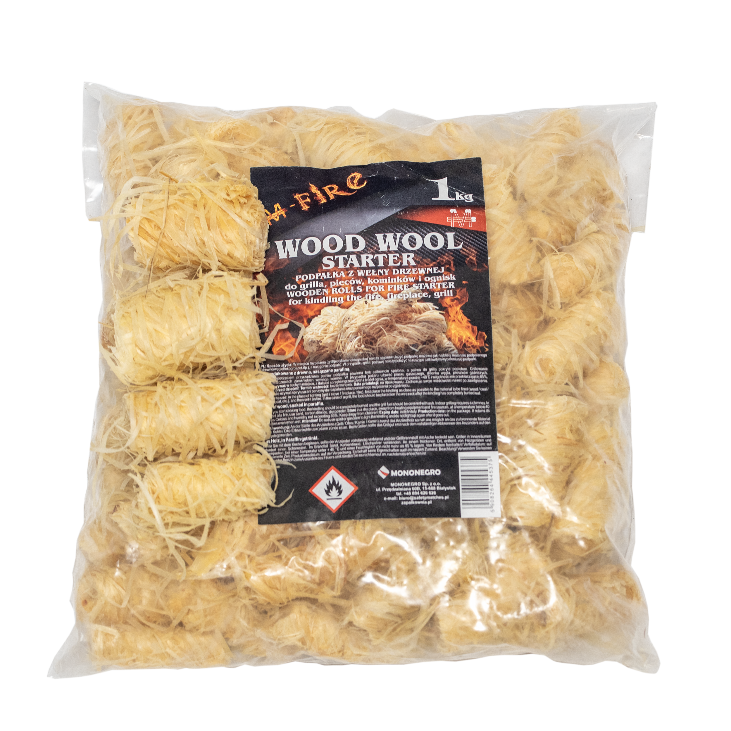 Podpałka wełna drzewna 1 kg