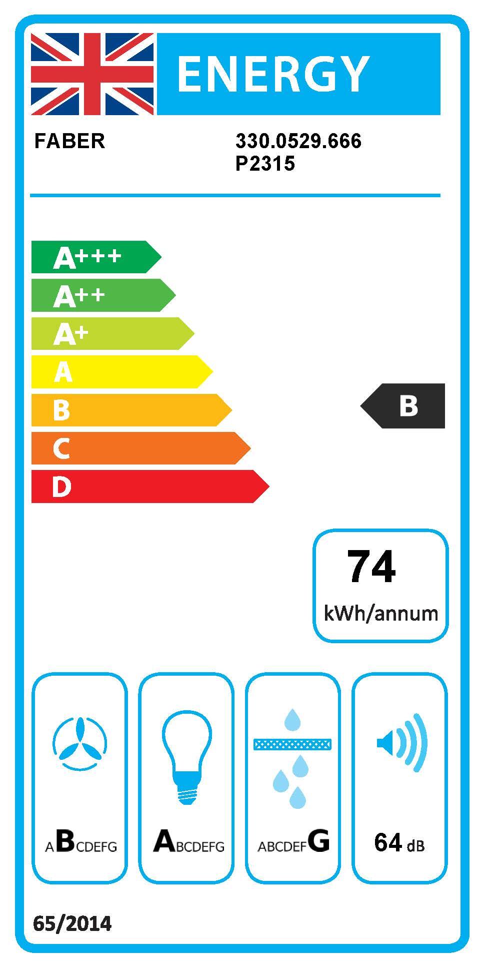 Cappa a parete Tweet EV8 LED BK A80 FABER nero L 80 cm - 6