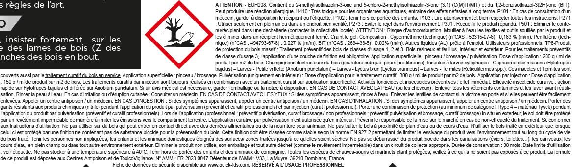 Traitement bois multi-usages volet porte bardage intérieur / extérieur 25 L + 20 % gratuit TX203 - CECIL PRO - 2