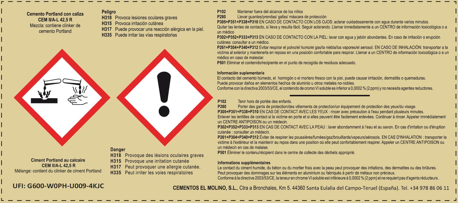 CEMENTO GRIS EL MOLINO 42,5R 25 KG - 2