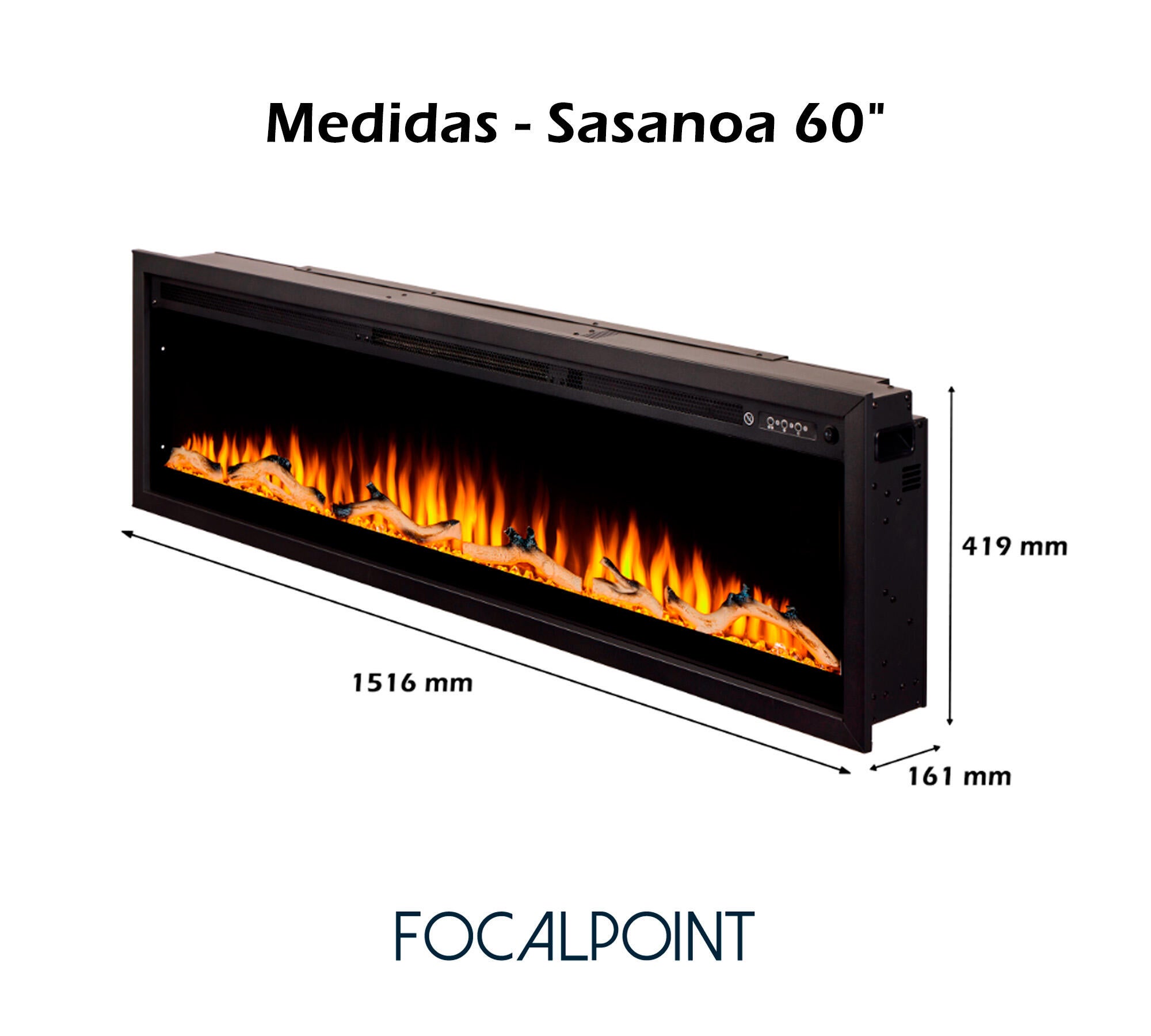 Chimenea eléctrica FOCAL POINT Sasanoa 60