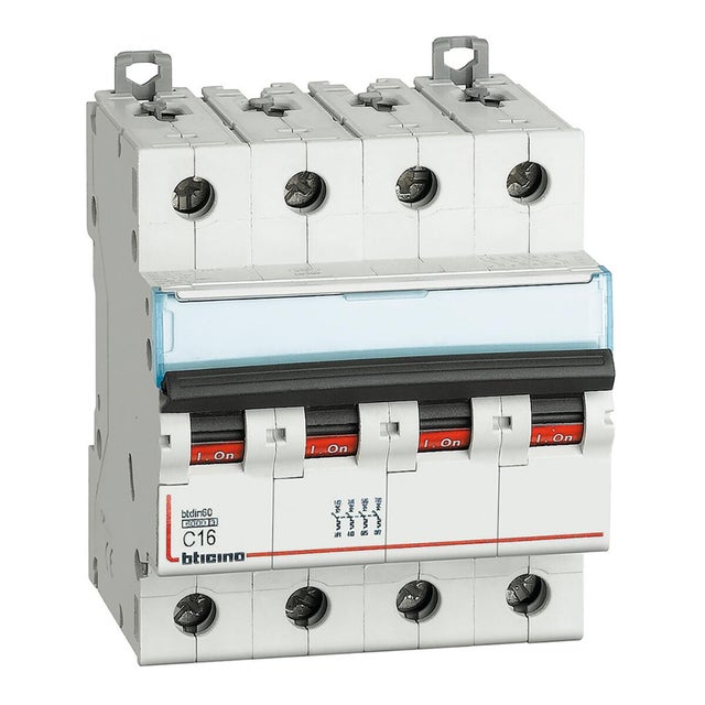 Interruttore magnetotermico BTICINO 4P 16A 6kA 4M 380V F84C16