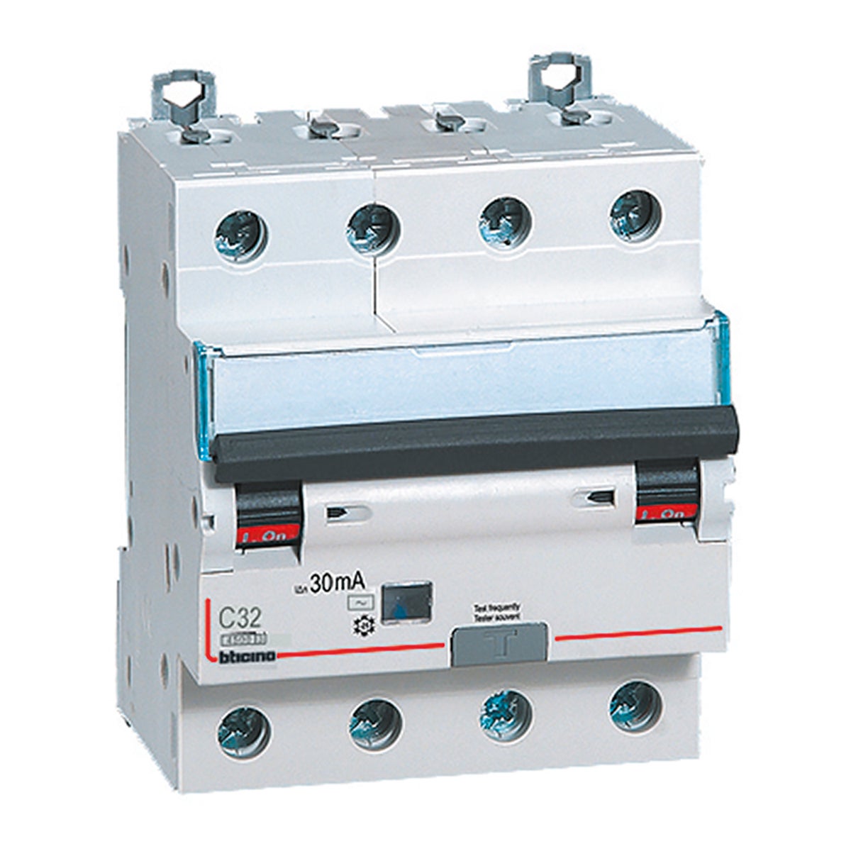 Interruttore Magnetotermico Differenziale Trifase 30mA - 3P+N 32A 380V, 6KA, Per Quadri Elettrici (4 Moduli DIN)