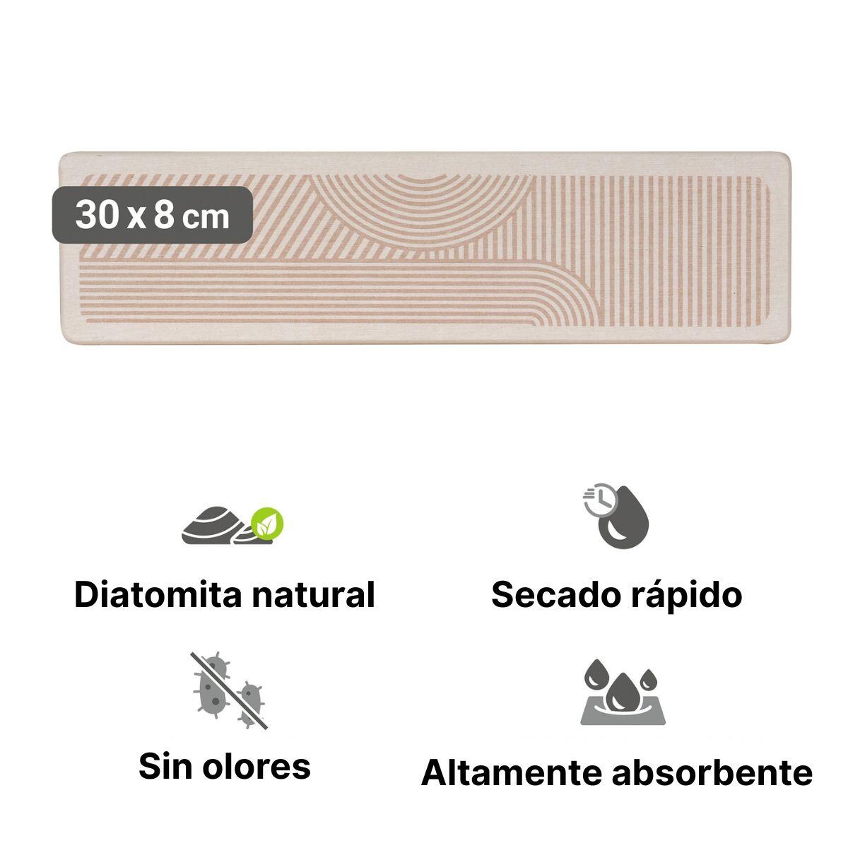 Tapete escorredor de louça em diatomite 30x40x0,9 cm bege Wenko - 11