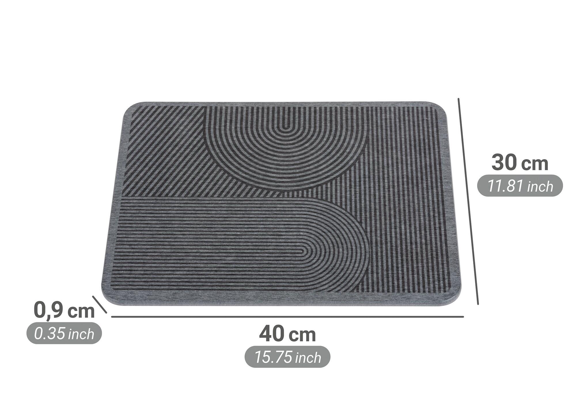 Tapete escorredor de louça 40x30 cm cinzento Wenko Damon - 8