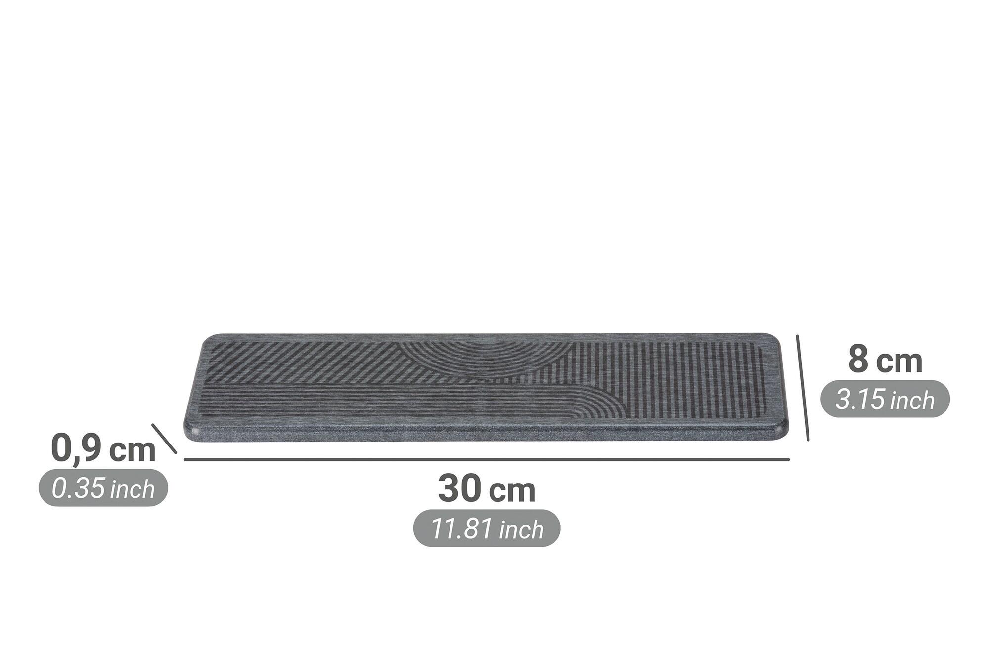 Tapete escorredor de louça 8x30 cm cinzento Wenko Damon - 10