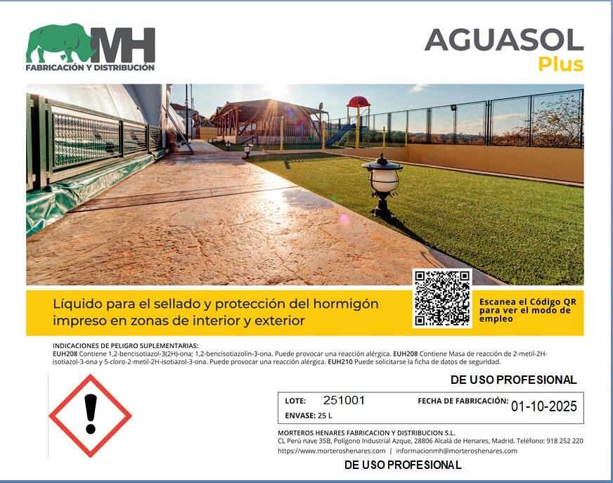 SELLADOR PARA HORMIGÓN IMPRESO AGUASOL PLUS 25 L - 4