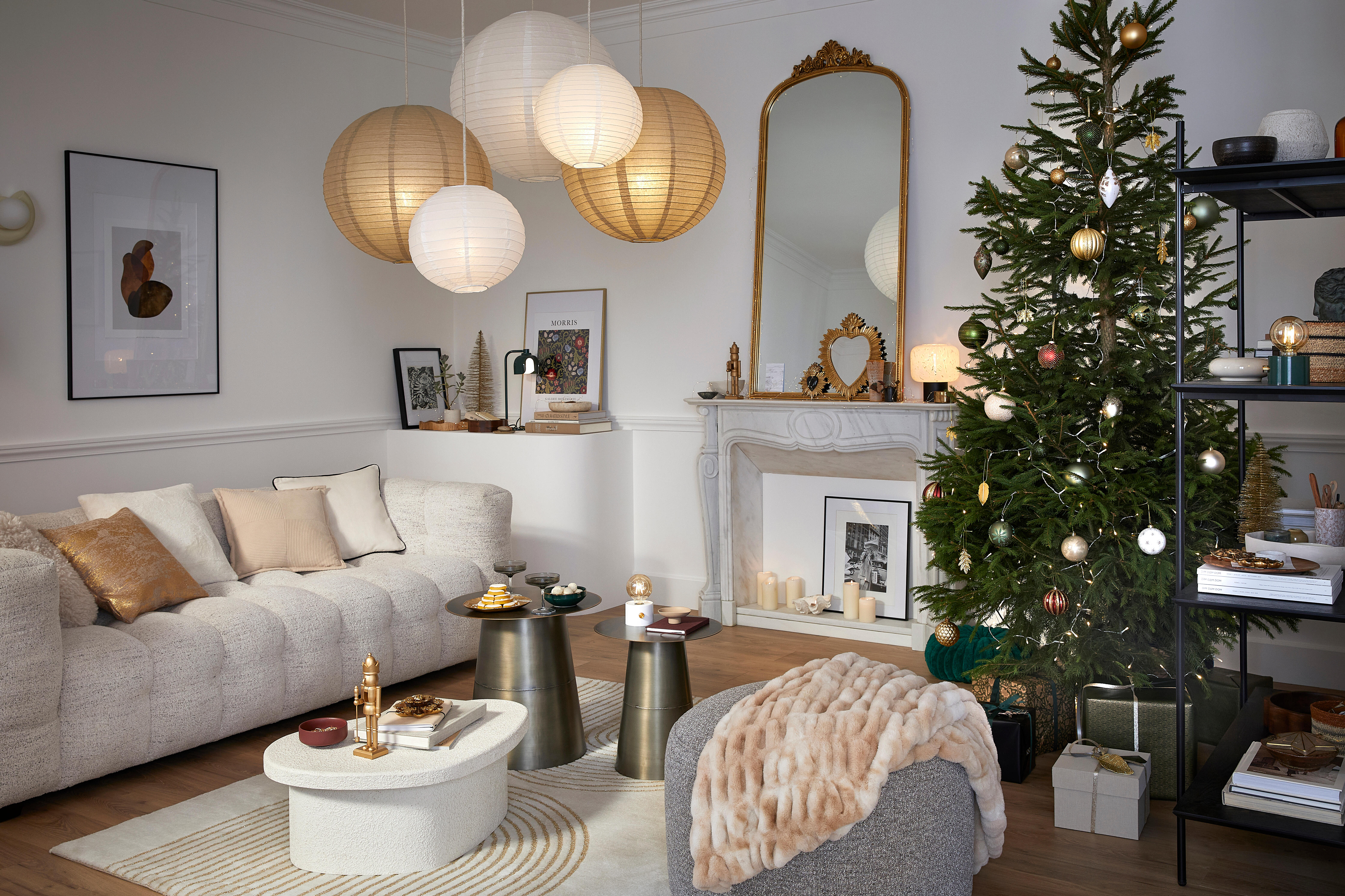 Housse de coussin Marble, jaune / doré, 45 x 45 cm, INSPIRE - 8