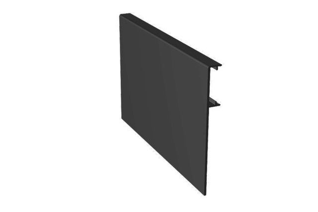 TAPETA PARA PUERTA CORREDERA ALUMINIO. NEGRO 2M