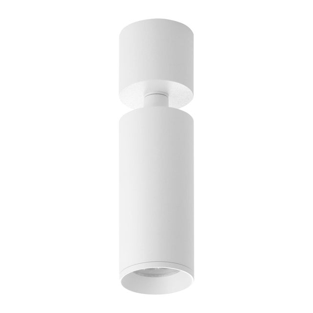 Downlight de superficie blanco redondo pintado compatible con bombilla GU10 orientable LUMIPLUS Galileo IP20 - Foco de superficie para techos