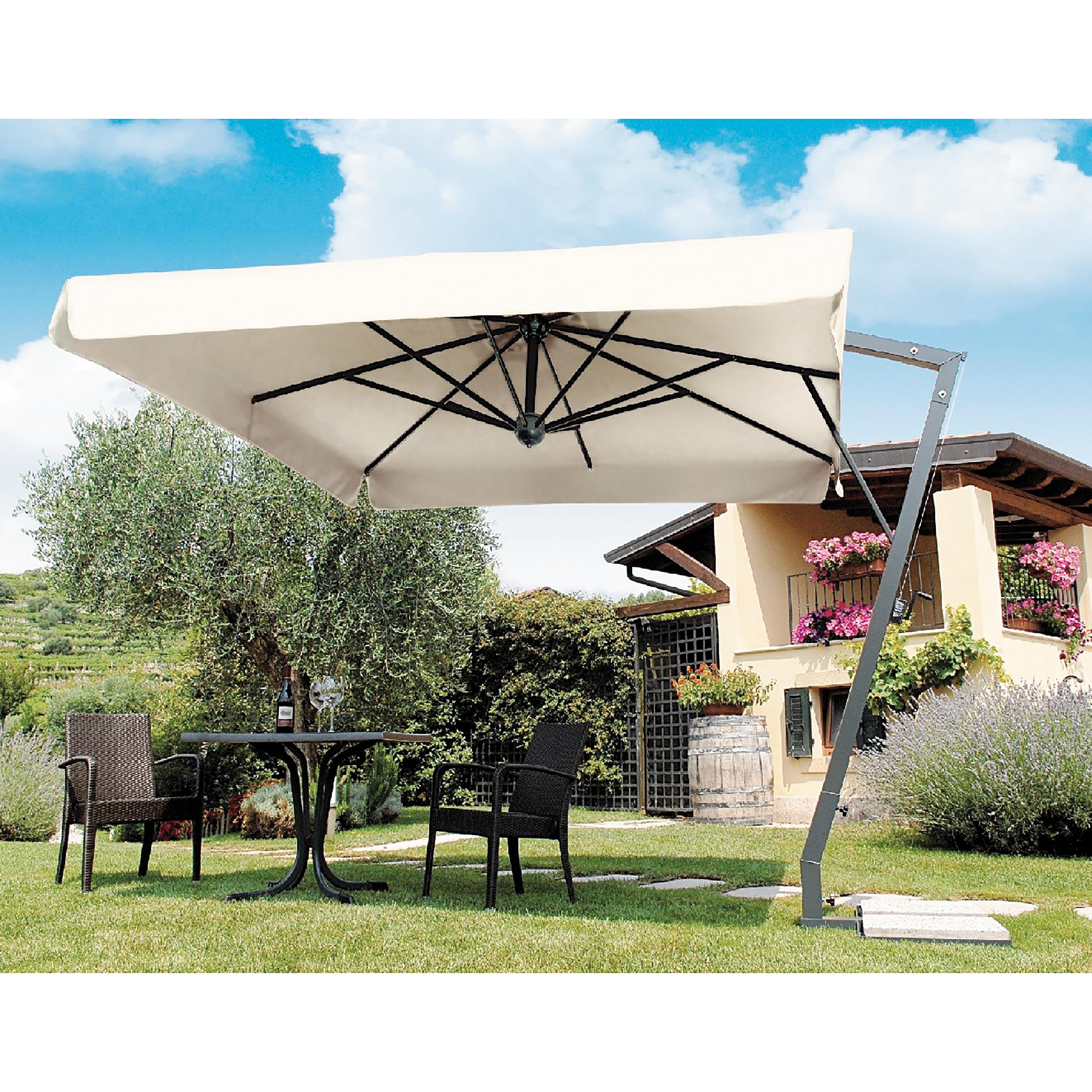 Maniglione Ricambio Per Ombrellone Garda Decentrato | Colore Antracite 25x25x8cm | Sezione Palo 77x53mm - Foto 3