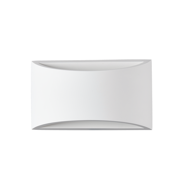 APLIQUE DE PARED INTERIOR DE SUPERFICIE YESO BLANCO IP20 CURVO