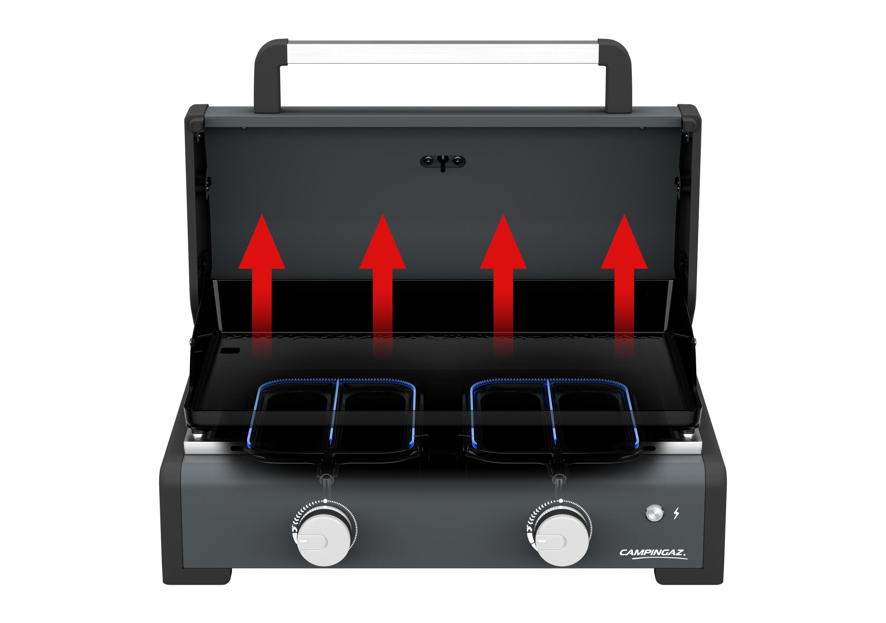 Plancha à gaz CAMPINGAZ Sigma2 avec couvercle de cuisson, gris - 6