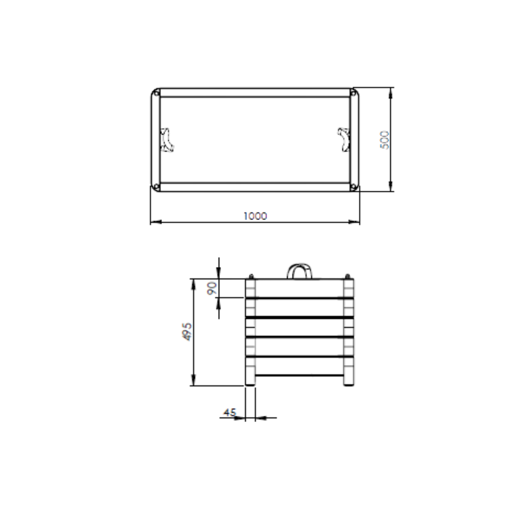 Bac rectangle Oléa en pin traité - L.100 x l.50 x H.50 cm - CERLAND - 5