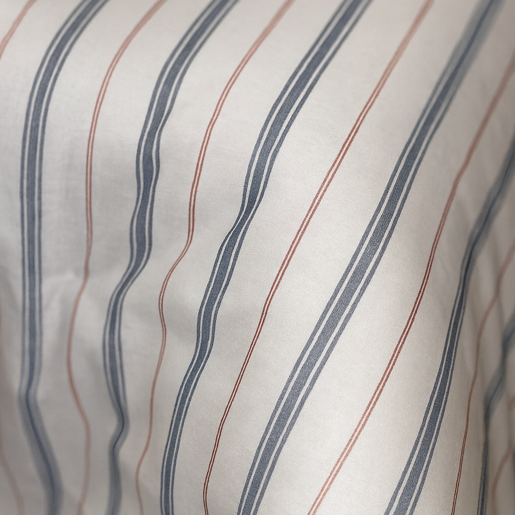 Edredón de cama Ane algodón azul liso rayas 50% algodón 50% poliéster 150 gramos para camas de 90 y 105 cm 150x270 cm - 4