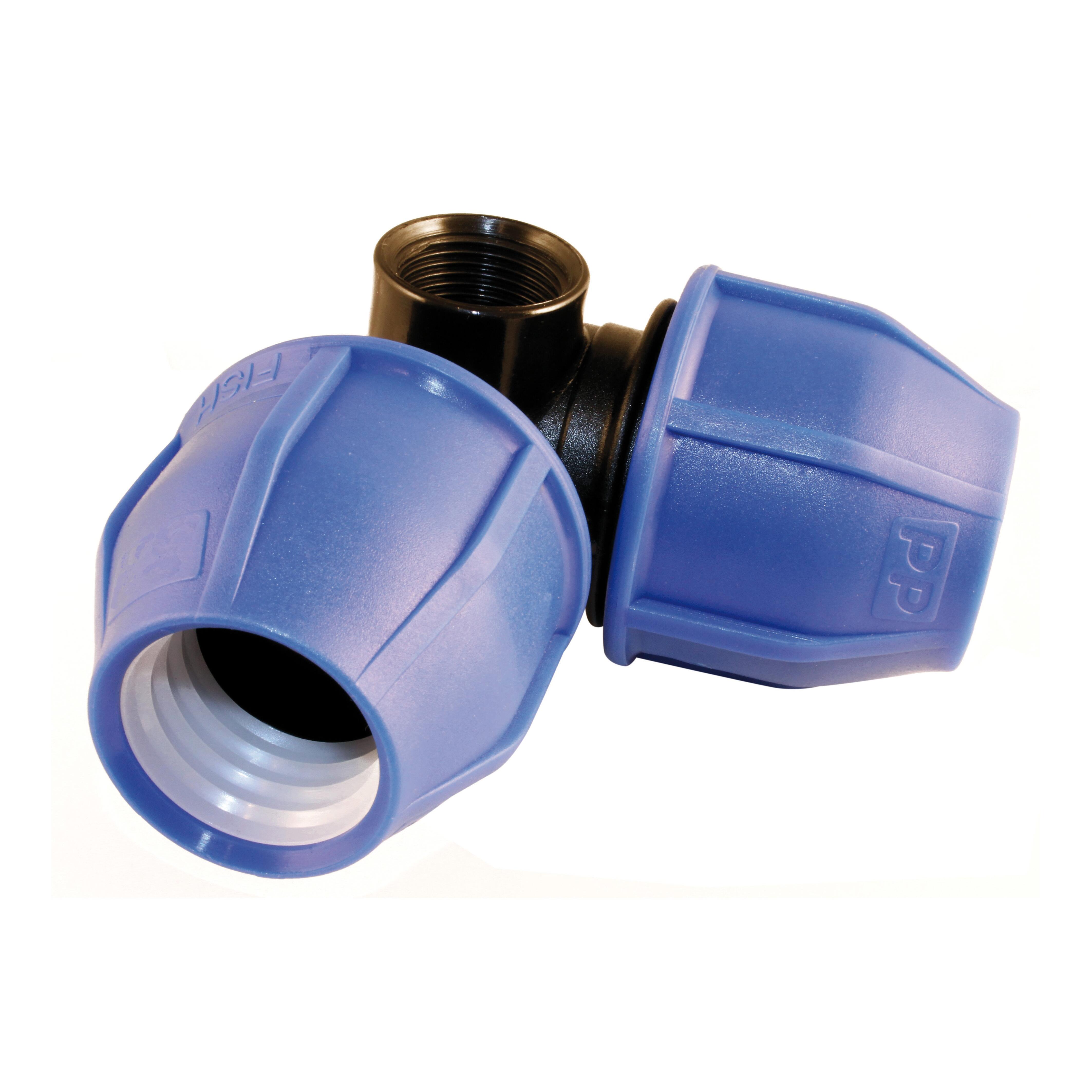 Raccordo a gomito per irrigazione D.25X25X1/2 in polietilene - 2