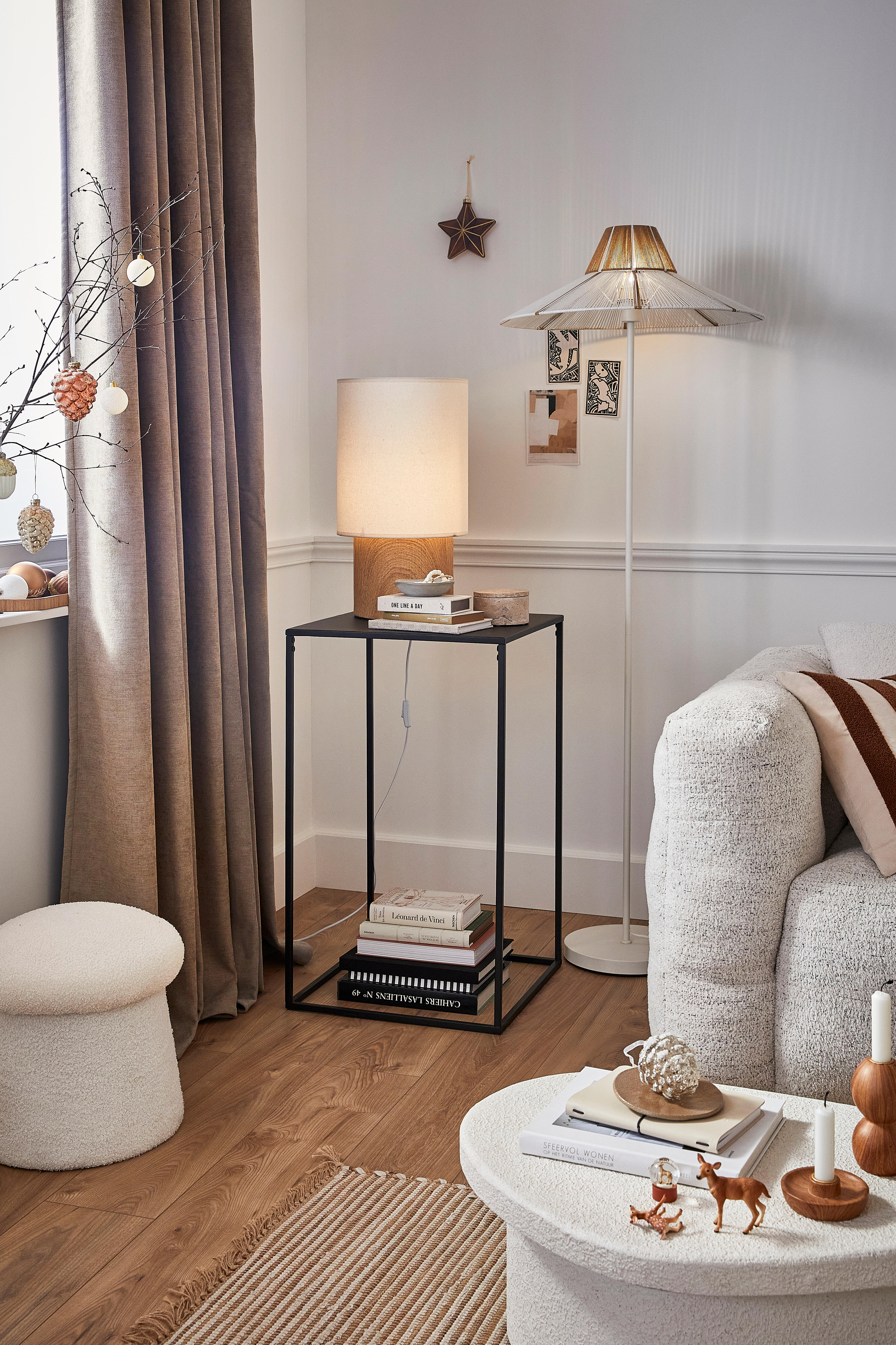 Lampe Rhodes, céramique, beige, H.51 cm, E27 - 7