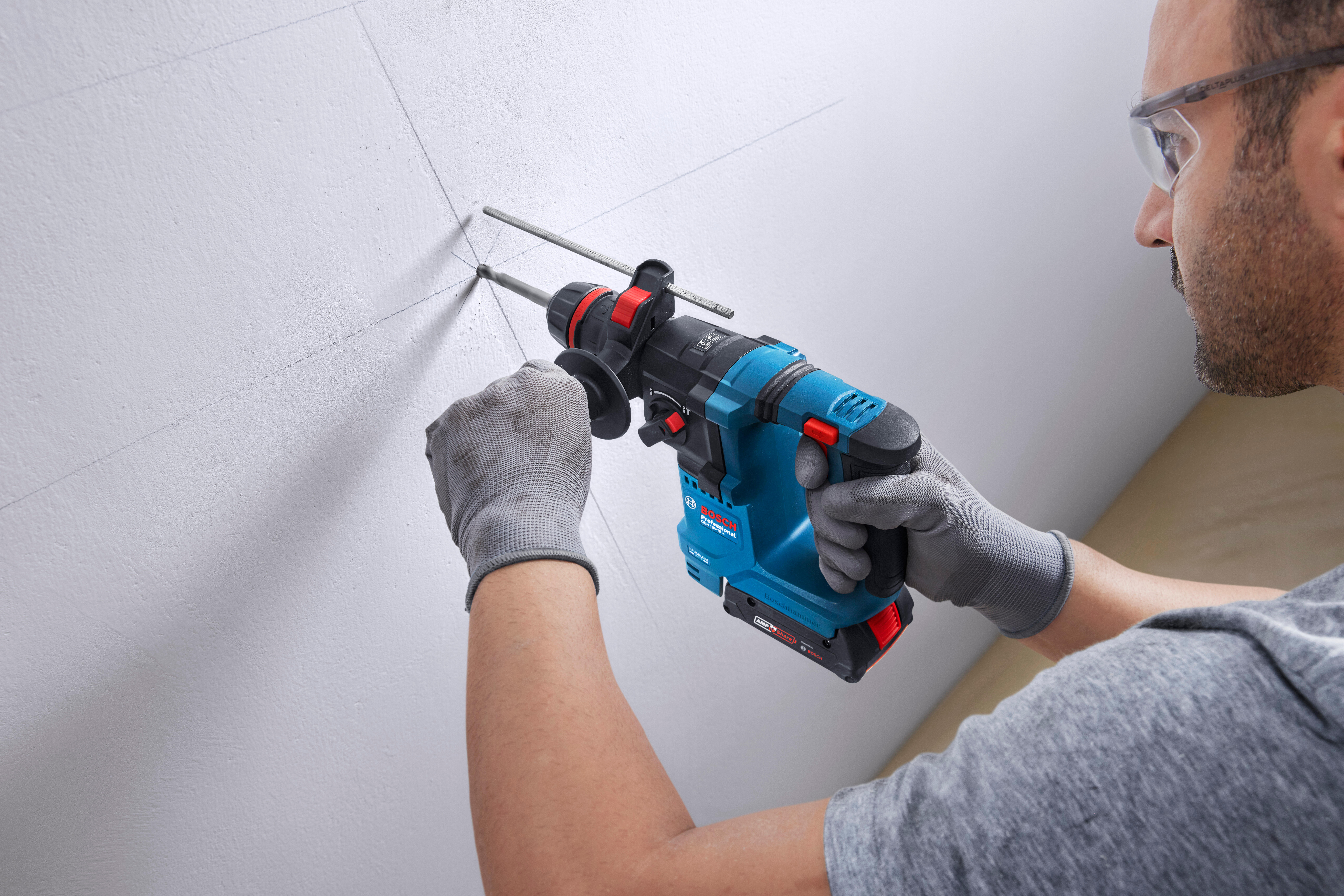 MARTILLO COMBINADO BATERÍA BRUSHLESS BOSCH GBH 18V-18 X 18V 1.5J - 4