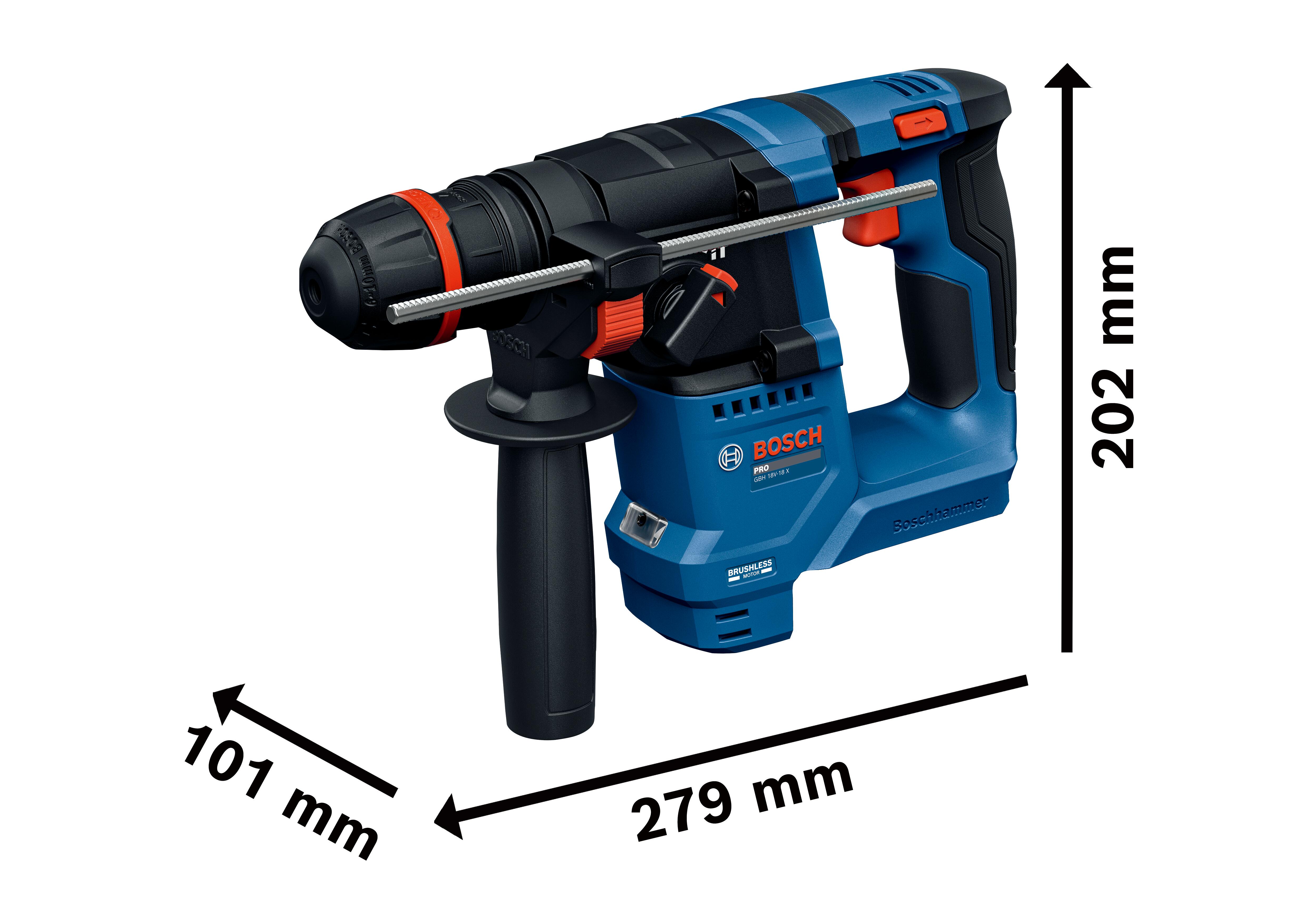MARTILLO COMBINADO BATERÍA BRUSHLESS BOSCH GBH 18V-18 X 18V 1.5J - 2