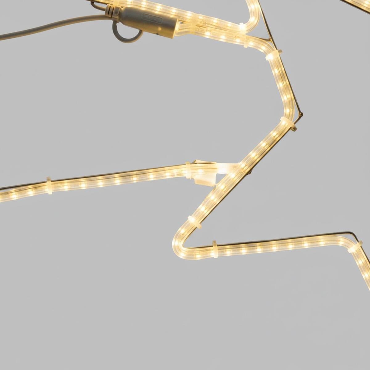 Stella decorativa luminosa stella cometa 240 lampadine led bianco caldo L 1.5 m x H 35 cm - 12