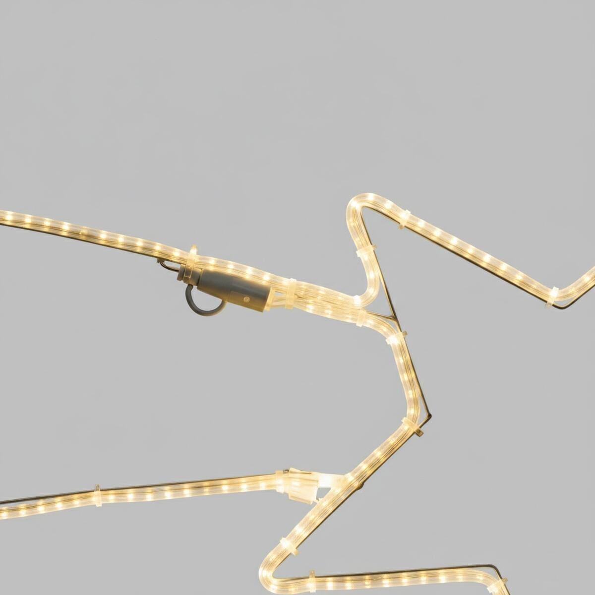 Stella decorativa luminosa stella cometa 240 lampadine led bianco caldo L 1.5 m x H 35 cm - 10