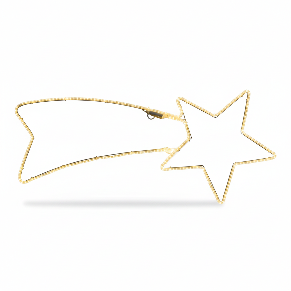 Stella decorativa luminosa stella cometa 240 lampadine led bianco caldo L 1.5 m x H 35 cm - 5