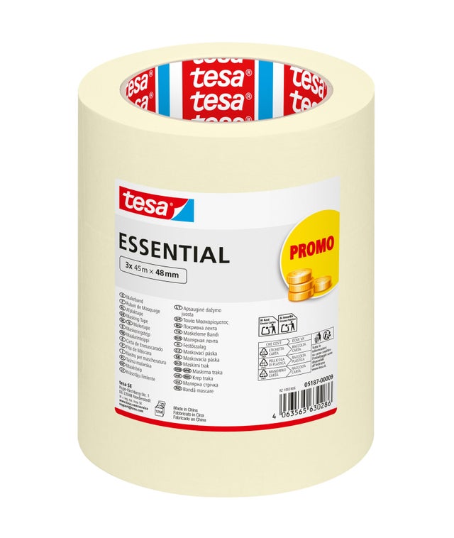 Pack de 3 cintas de pintor TESA Essential 48x45m