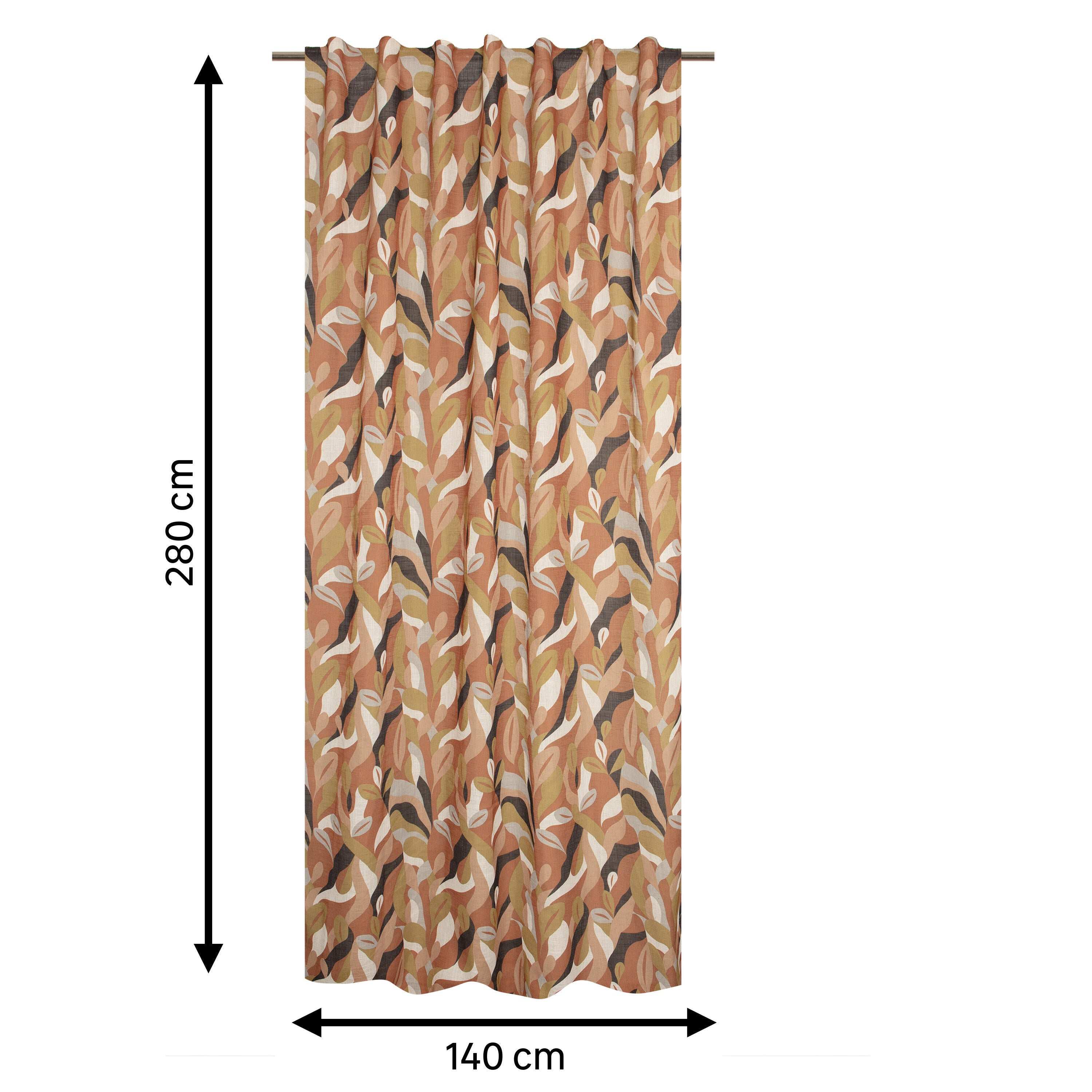 Cortinado fita e/ou presilha Victorine 140x280cm multicor - 8