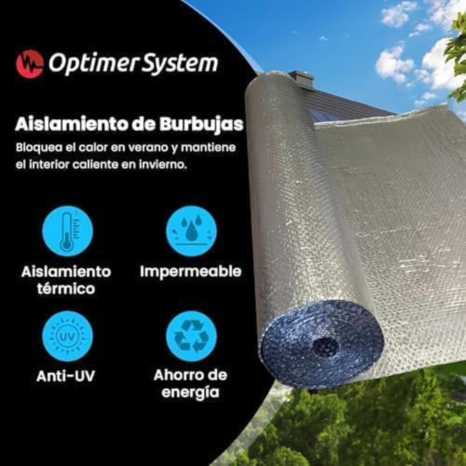1 ud de Aislamiento multicapa B0F4KMFF5C OPTIMER de Polipropileno 10x0.6m Espesor 3mm R = 1.43 - 4